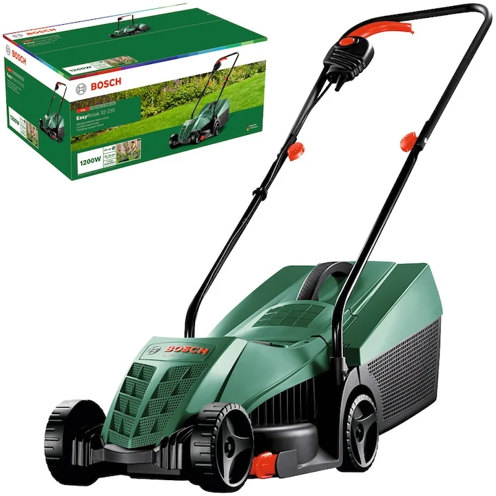Bosch EasyRotak 32-235 review: cea mai ieftină mașină de tuns Bosch, pentru gazonuri mici