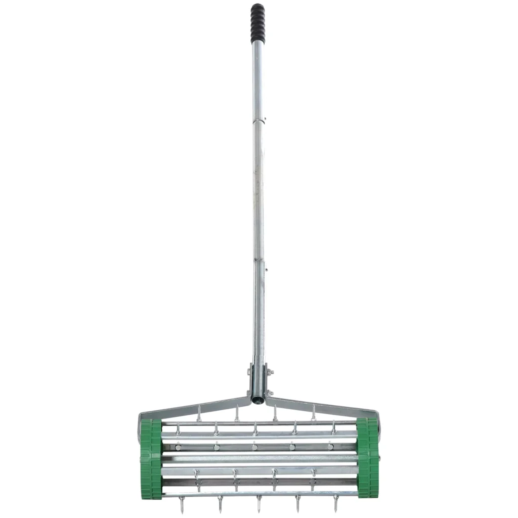 Aerator manual pentru gazon tip rola 34cm, scarificator pentru iarba